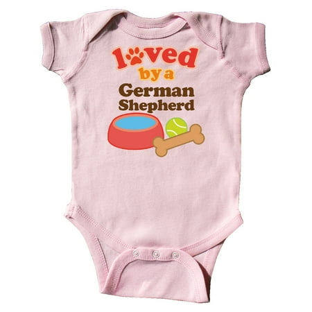 

Inktastic German Shepherd Loved By A Dog Gift Baby Boy or Baby Girl Bodysuit