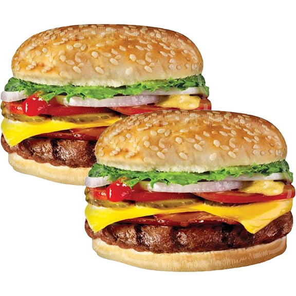 Set of 2 Jumbo 31" Realistic Cheeseburger Party Balloons