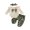 Khaki, variant on RUINIXCW Baby Girl Fall Outfits Bow Print Long Sleeve Romper Camouflage Pants and Bow Headband 3 Piece Set