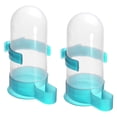 thumbnail image 1 of Uxcell 800ml Alimentador automático para palomas, bebedero colgante para jaula de aves, dispensador de agua, azul claro 2 paquetes, 1 of 6