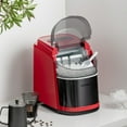 thumbnail image 2 of Costway Countertop Ice Maker 26.5lbs/Day Self-Cleaning Machine with Flip Lid Red, 2 of 10