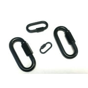 10 Pc Set - Black Coated Satin Finish Quick Link/Chain Link - 1/8"