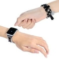 thumbnail image 4 of Dwitch Bracelet Beaded Bands for Women Compatible with Apple Watch Band 42/44/45/49mm,Fashion Handmade Boho Elastic Stretch Strap Fits for iWatch Series 10/9/8/7/6/5/4/3/2/1/SE/Ultra,Black, 4 of 5