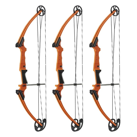 Genesis Original Archery Adjustable Right Handed Bow, Orange (3 Pack)