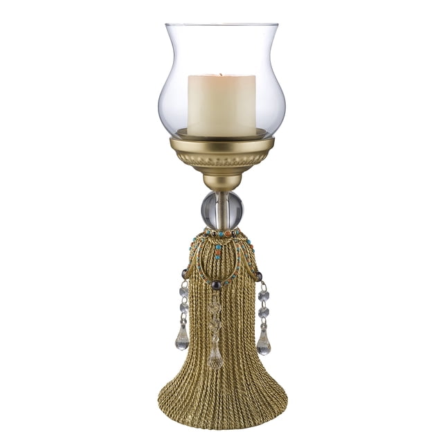 OK Lighting Auric Twists Candleholder Candle Not Included, 17.0"