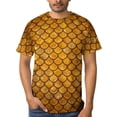 thumbnail image 4 of LAOLIUSN Men’s All Over Print Scale Pattern T-Shirt, Mermaid Dragon Scales Graphic Tee, Short Sleeve Crewneck,Sizes S-4XL, 4 of 7