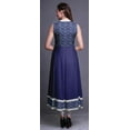 thumbnail image 4 of Bimba Royal Blue Check Anarkali Dress For Women Indian Ethnic Printed Kurti Long Kurta Party Dress X-Small, 4 of 6