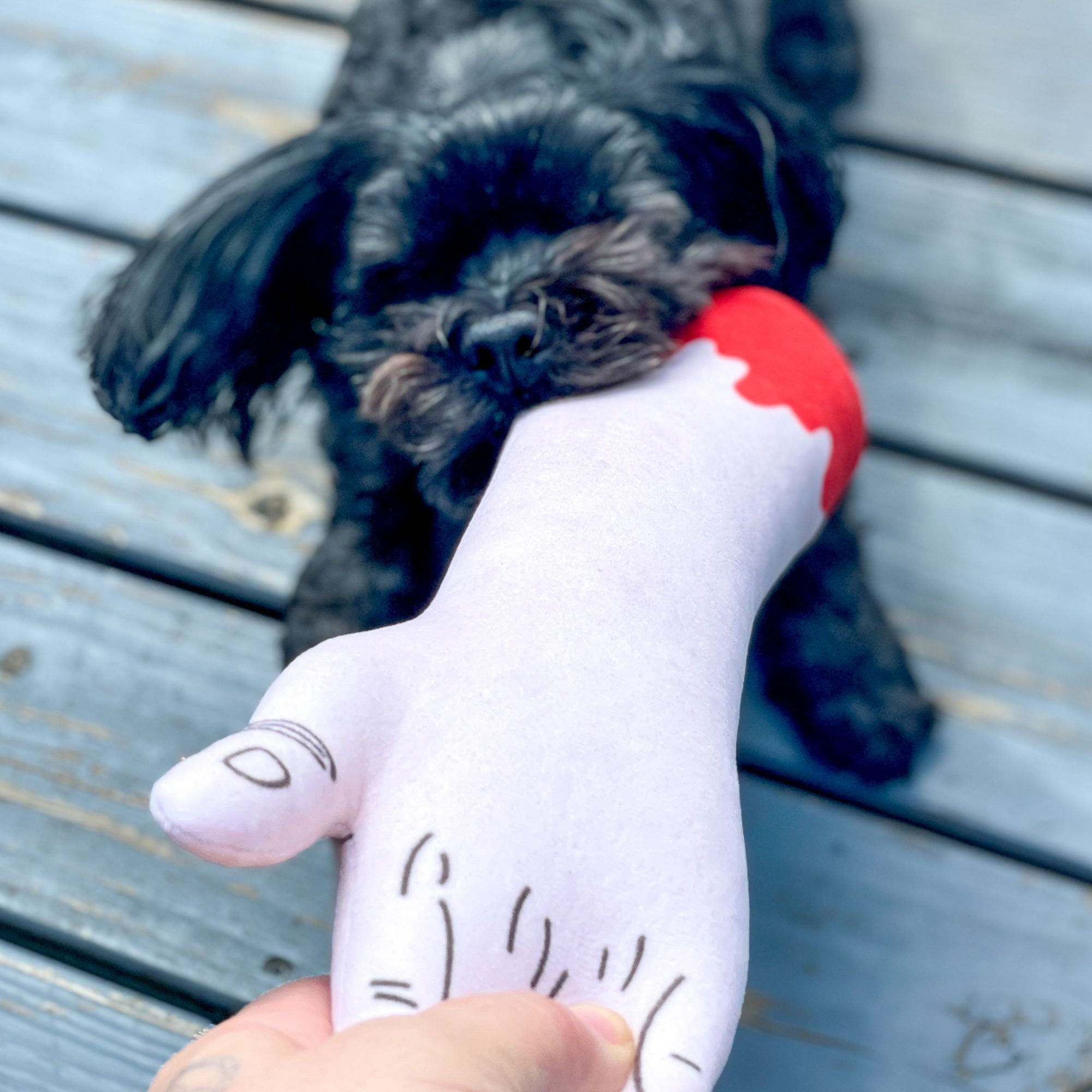 Zombie Arm Dog Toy Funny Stuffed Chew Plush for Puppies