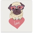 thumbnail image 3 of GZHJMY Square Drink Coasters, 4 Pcs Bulldog with Heart of Love Absorbent Ceramic Coffee Coasters for Drinks with Cork Base Housewarming Gift for Home Decor, 3 of 6