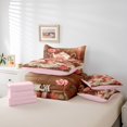 thumbnail image 6 of Manfei Vintage Teatime Party Bedding Comforter Set 7pcs for Girls Boys,Rustic Cottage Cabin Queen Bedding Sets Super Cozy,Floral Rose Fruit Queen Sheet Sets,Luxury Bedroom Decor,Reversible, 6 of 8