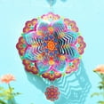 thumbnail image 7 of Liranovly 3D Metal Purple Mandala Wind Spinner-Hanging 12in Spinfinity Designs Wind Spinners for Outdoor & Indoor Decorations, 7 of 7