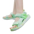 thumbnail image 3 of TOWED22 Toddler Girls Sandals Little Girls Kids Summer Shoes Comfort Soft Sole Bowknot Sandals（Green,13）, 3 of 8