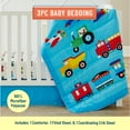 thumbnail image 4 of Wildkin 3 Pc Bed in a Bag for Baby and Toddler Boys & Girls, 100% Polyester Microfiber Exterior (Trains, Planes & Trucks Blue), 4 of 6