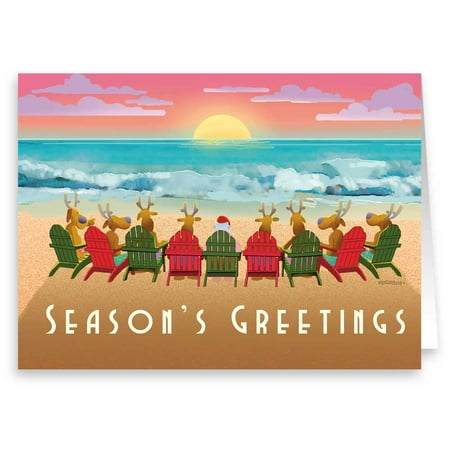 beach sunset christmas card 18 cards envelopes beach stonehouse collection christmas cards