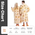 thumbnail image 5 of Joyfy Wearable Blanket Hoodie for Adults Gifts for Teen Girls Sister Women Sherpa Fleece Printed Hooded Blanket Sweatshirt Warm Cozy with Pocket & Sleeves, 5 of 7