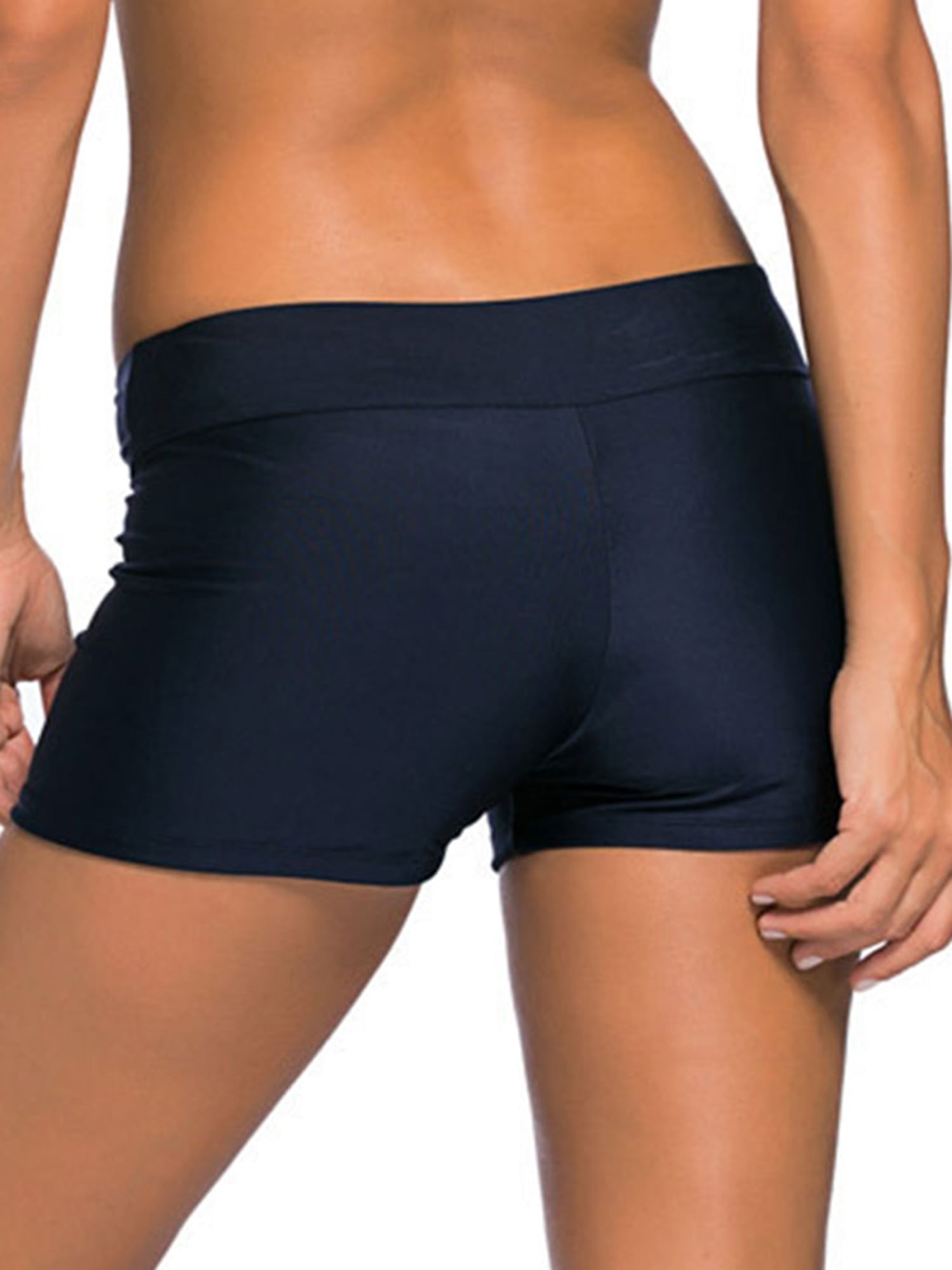 womens high waisted swim boy shorts