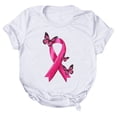 thumbnail image 4 of T-shirt Décontracté à Manches Courtes et Col Rond pour Femmes avec Design Inspirant de Sensibilisation au Cancer, Coupe Ample et Confortable, 4 of 4