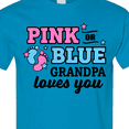 thumbnail image 4 of Inktastic Pink or Blue Grandpa Loves You T-Shirt, 4 of 5