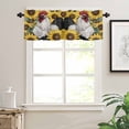 thumbnail image 3 of Yellow Sunflower Rooster Valances for Windows Farmhouse Kitchen Curtains Valances Rod Pocket Valance Curtains for Kitchen Windows Retro Rooster Farmhouse Window Valances for Bathroom Bedroom 60"x18", 3 of 6