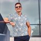 thumbnail image 4 of Balery Lily Flower Camisa Polo de Hombre con Estampado, de Manga Corta y Tejido Medio, Camisa Tipo Golf Polo-Large, 4 of 6