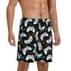 thumbnail image 2 of Balery Game Pantalones cortos de pijama de punto de algodón para hombre con cinturilla y bolsillos-Small, 2 of 6