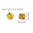 thumbnail image 2 of Uxcell Bulk Craft DIY Bells for Christmas Festival Decoration Party Home Silvery 0.31 inch 150pcs Bright Gold, 2 of 3