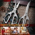 thumbnail image 6 of Kitchen Scissors Set Silver - Stainless Steel Kitchen Shear, Sharp Meat Scissors Dishwasher Safe, Heavy Duty Poultry Shears, Japanese Cooking Scissor for Food, Chicken Bones, and Turkey, 6 of 7