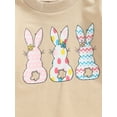 thumbnail image 5 of Jxzom Newborn Infant Baby Boy Girl My First Easter Outfit 6 12 18 24M Bunny Letter Romper Long Sleeve Crewneck Sweatshirt Bodysuit, 5 of 7