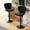 Black, variant on Homefun Bar Stools Set of 2 PU Leather Adjustable Swivel Counter Height Back Support Kitchen Breakfast Bar Capacity Modern