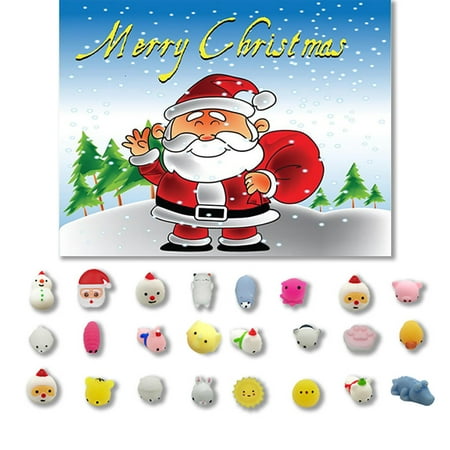 24PC Christmas Toys Mini Cute 2019 HOTSALES Squeeze Funny Toy Soft Stress Relief Toy DIY