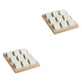 thumbnail image 3 of Maytalsory Rustic Wood Earring Card Holder with Tray for Jewelry Display Showcasing Collection 9 Pair White 2Set, 3 of 6