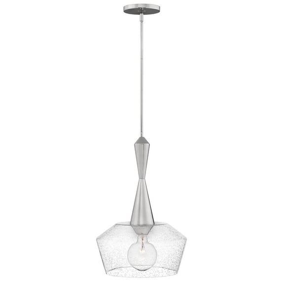 1 Light Medium Pendant in Mid-Century Modern Style 15 inches Wide By 23 inches High-Polished Nickel Finish Bailey Street Home 81-Bel-2885448