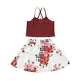 thumbnail image 2 of SDJMa Toddler Kids Baby Girls Summer Fashion Sling Top Print Skirt Clothes Suit, 2 of 8