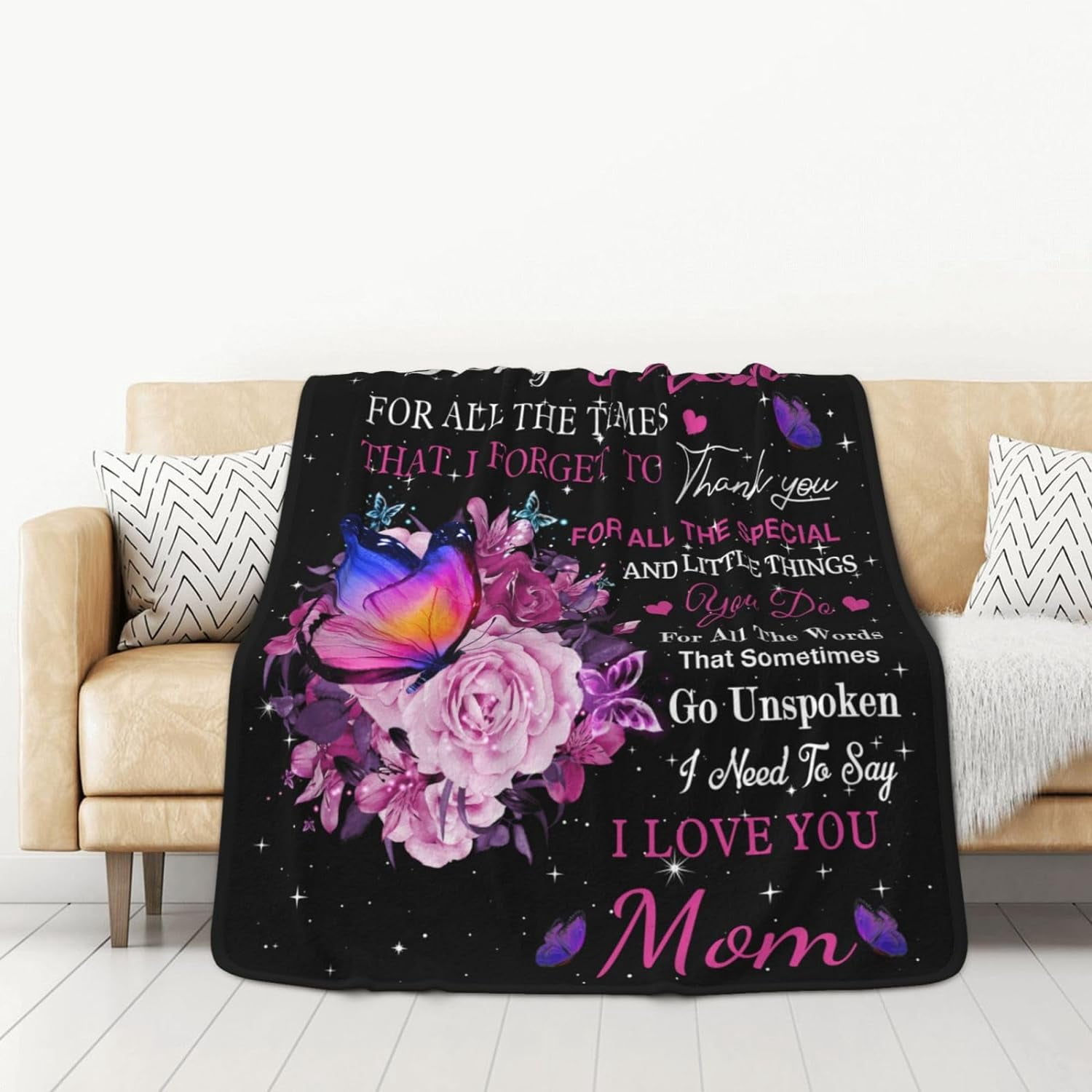 Mothers Day for Gifts Mom Gifts to My mom Blanket from Daughter Son Birthday Mothers Day Valentine's Christmas for Women Presents Throw Blanket