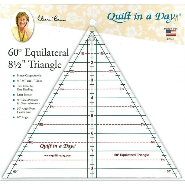 Quilt In A Day Triangle 60 Degree Equilateral Ruler81/2" Triangle