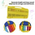 thumbnail image 3 of Instrumento musical de percusión Orff con 25 tonos, xilófono de láminas metálicas coloridas, herramienta educativa musical, incluye estuche de plástico y baquetas, versión en hierro., 3 of 7
