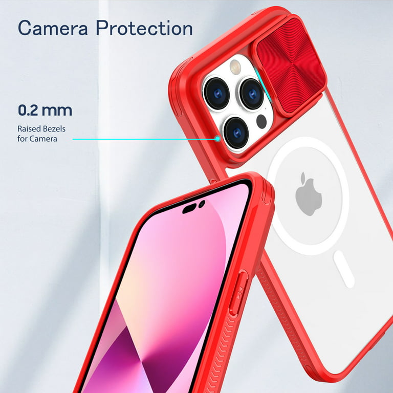 Allytech iPhone 15 Pro Case with Slide Camera Lens Protector, Full