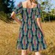 thumbnail image 5 of Vestido de manga corta Guadalupe-Tonantzin, vestidos africanos para mujer, vestido de verano para mujer, 5 of 7