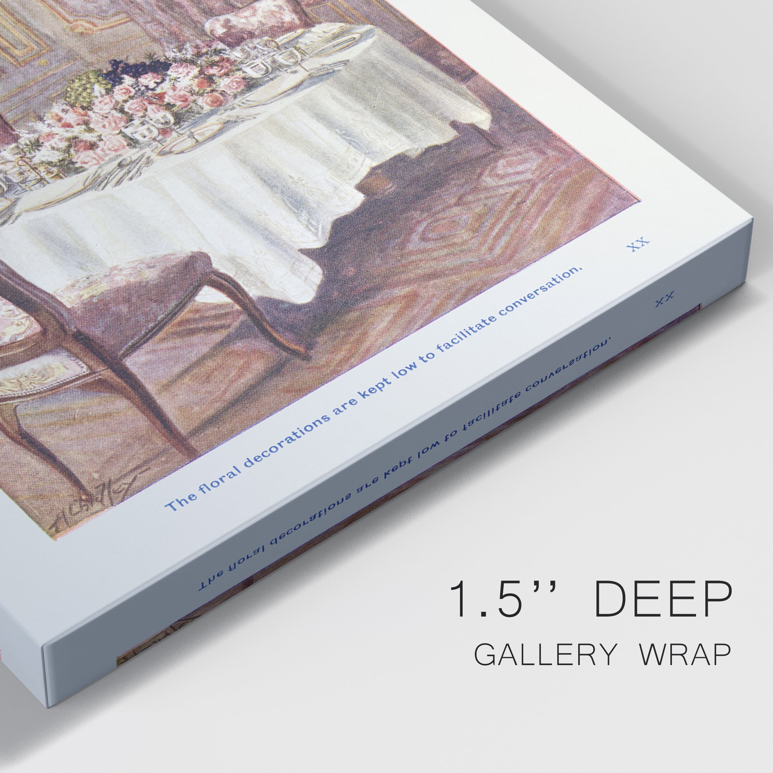 A Dinner Table Premium Gallery Wrapped Canvas - Ready to Hang - 24 x 36
