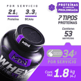 thumbnail image 4 of Mdn Wheyner Extend, Sabor Rol de canela 1.81kg 53 Servicios, Mezcla De Proteínas MDN Sports Proteina WheyNer Extend Rol de Canela, 4 of 7