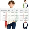 thumbnail image 2 of NAISIBABY Boys Long Sleeve T Shirt, Pullover Cotton Crew Neck Color Block Kids Fashion Spring Raglan Tee Navy 10T, 2 of 4