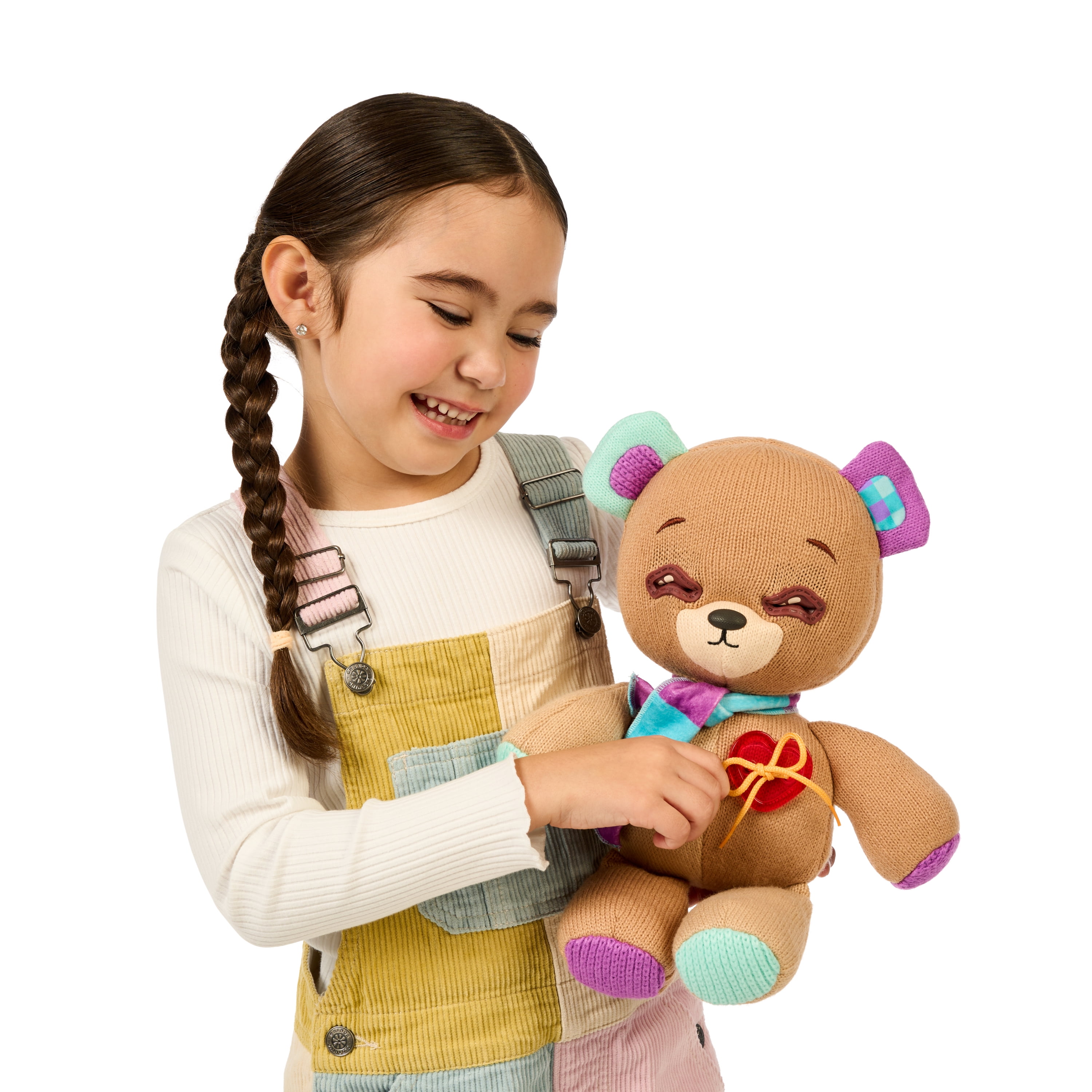 Thready Bear, Interactive 14" Plush Teddy Bear, 70+ Expressions & Reactions, Ages 3+