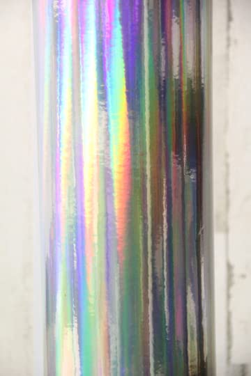 Adhesive Vinyl Silver Holographic Oil Slick Spectrum 24 in x 150 ft Roll