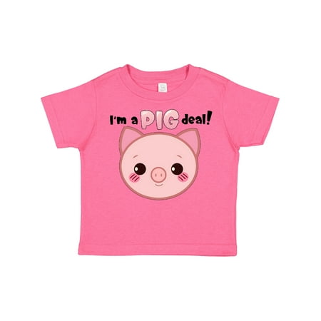 

Inktastic I m a Pig Deal Cute Pink Baby Pig Gift Toddler Boy or Toddler Girl T-Shirt