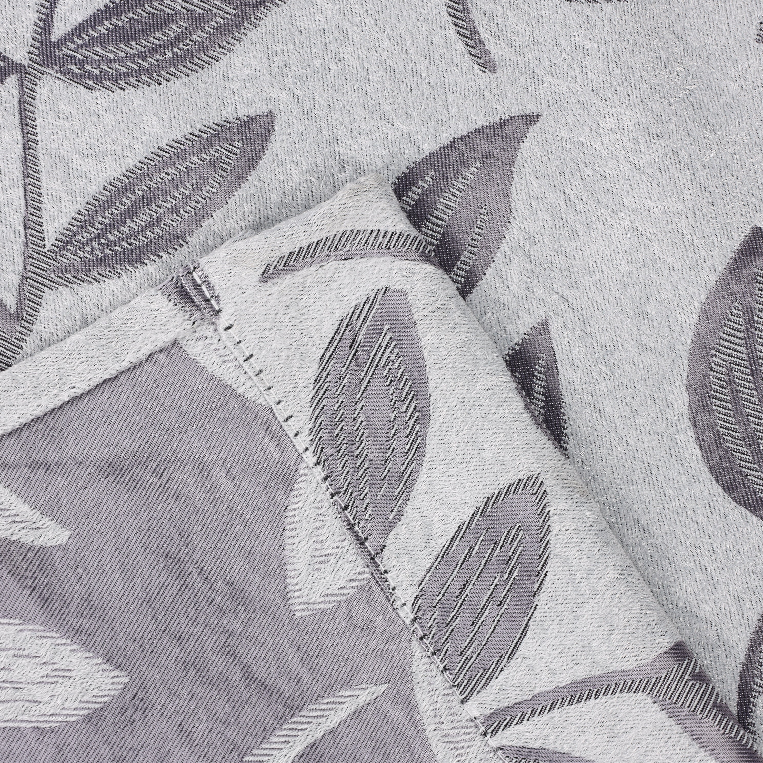 Superior Blackout Leaves Curtains Set of 2, Light Filtering Grommet Curtain Panel Set, Grey, 46"W x 63"L