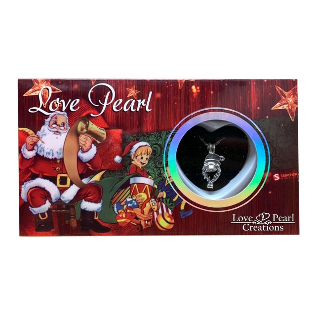 Santa Claus Love Pearl Ensemble de Collier de Noël DIY avec Chaîne en Acier Inoxydable 16 Pouces Creations