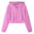 thumbnail image 1 of Sudadera Ombliguera Crop Top Con Capucha Para Sublimar, 1 of 5