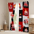 thumbnail image 3 of Castle Fairy Kawaii Fire Truck Curtains Pack of 2 (42x84 Each),Plaid Curtains Blackout, 3 of 6