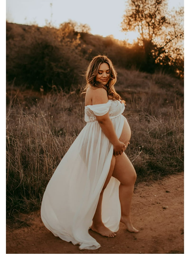 knee length dresses for ladies Charlotte Maternity Photoshoot Dress main image 1