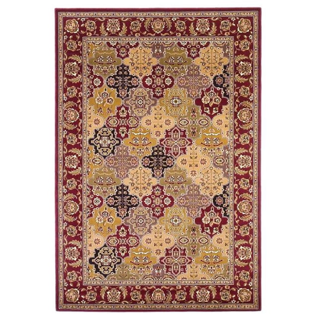 HomeRoots 352423 Tapis en Polypropylène Rouge 5 Pi. 3 Po. x 7 Pi. 7 Po.